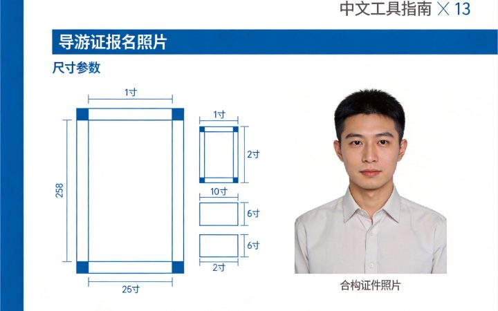 2026导游证报名照片尺寸要求及制作流程相关场景示意图