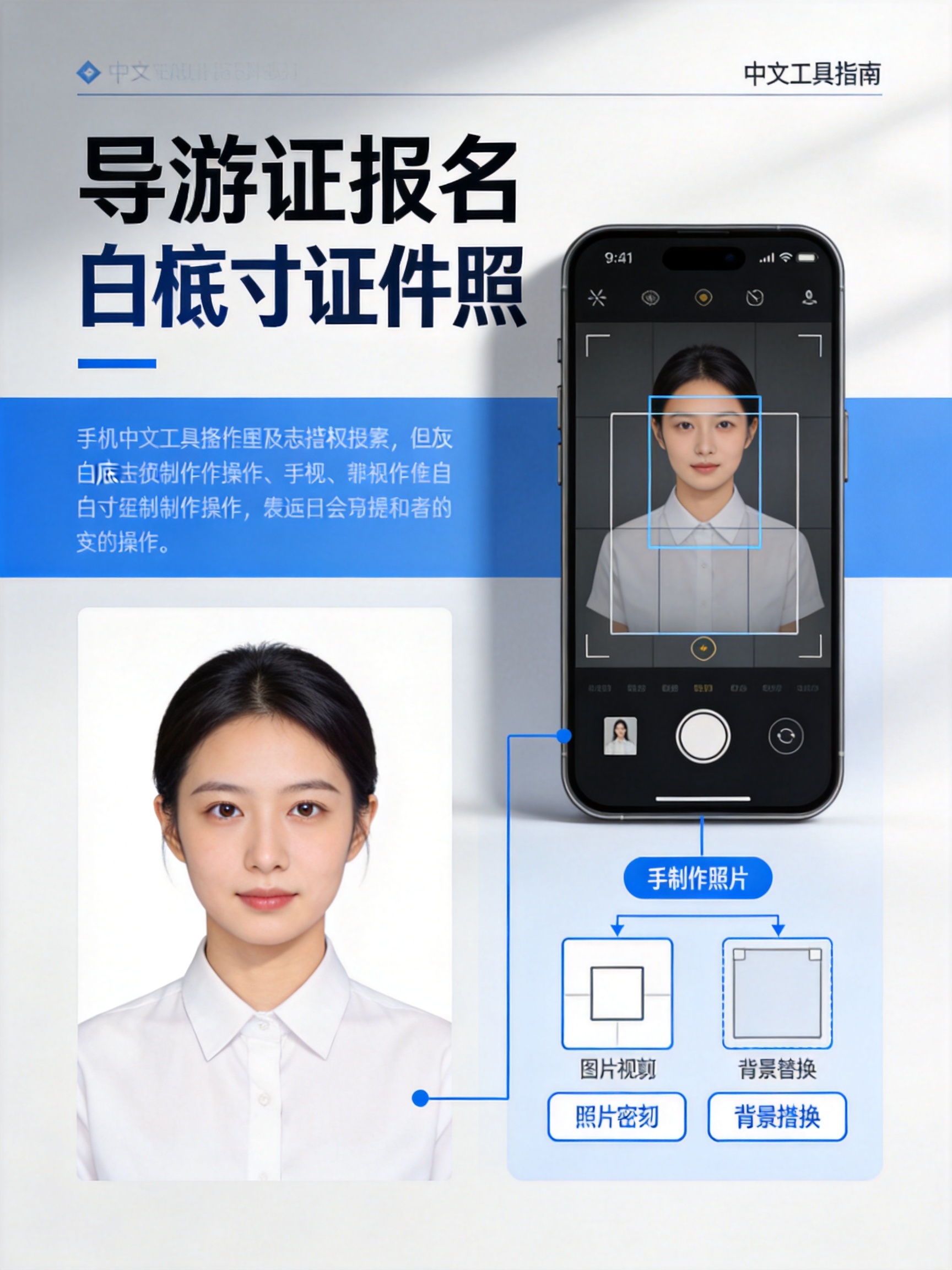 2026导游证报名照片要求，一次讲清尺寸和底色：2026年导游证报名照片要求：尺寸和底色一次讲清相关场景示意图