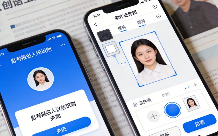 2026年自考报名照片人脸识别失败解决方法相关场景示意图