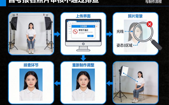 2026年自考报名照片审核不通过怎么办 解决方法整理内容配图