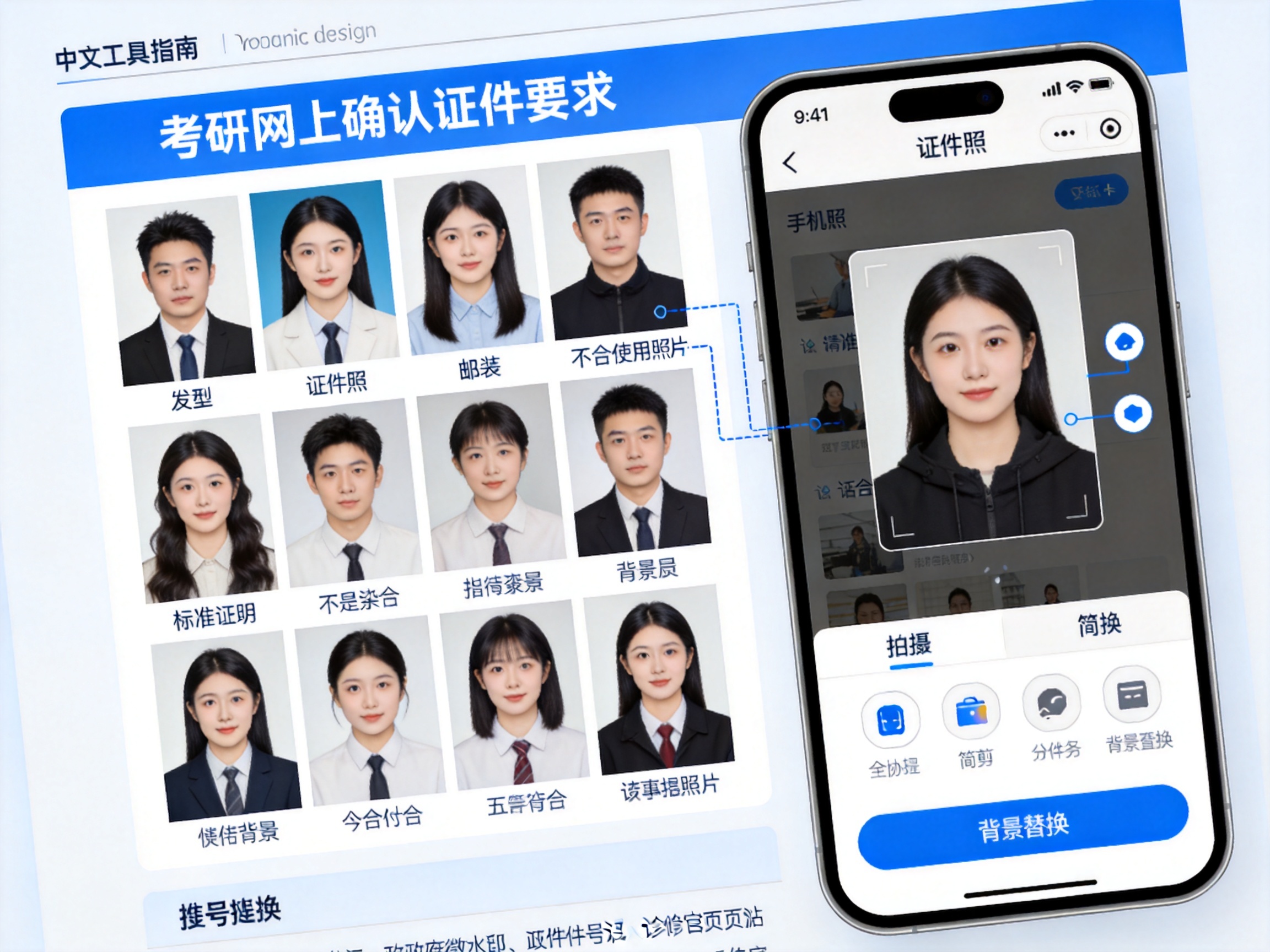 2026考研网上确认证件照可以化妆吗？要求整理相关场景示意图