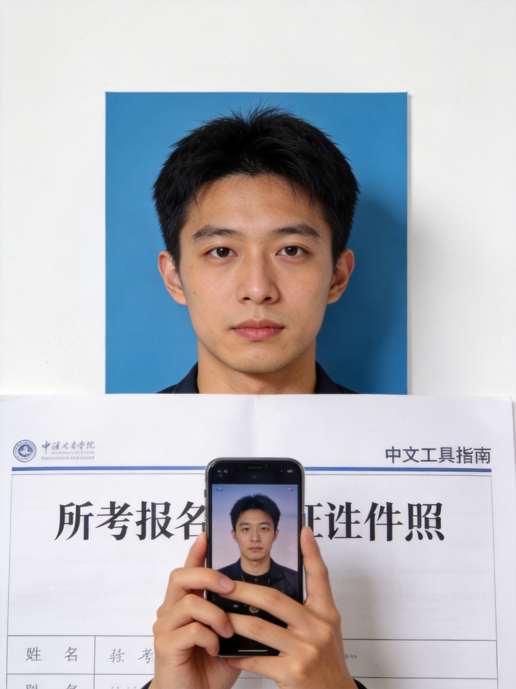 2026自考报名照片手机怎么拍：2026年自考报名照片手机拍摄制作指南相关场景示意图