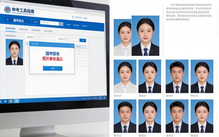 2027国考照片审核不通过怎么办相关场景示意图