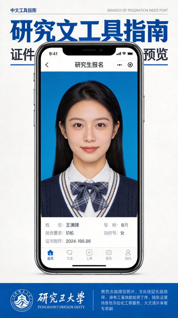 2027某大学研究生报名照片要求相关场景示意图