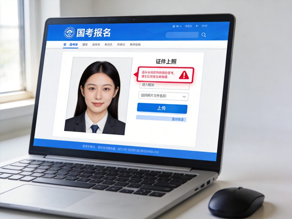国考证件照上传失败？可能是这几个地方没处理好：2026国考报名证件照上传失败原因排查与制作指南相关场景示意图