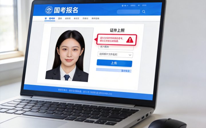 国考证件照上传失败？可能是这几个地方没处理好：2026国考报名证件照上传失败原因排查与制作指南相关场景示意图