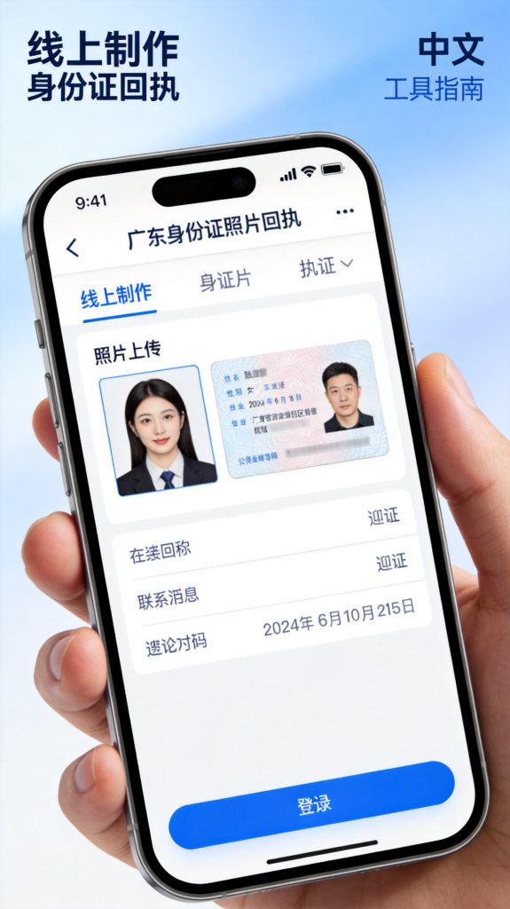 广东身份证回执可以线上制作么：2026广东身份证照片回执线上制作指南相关场景示意图