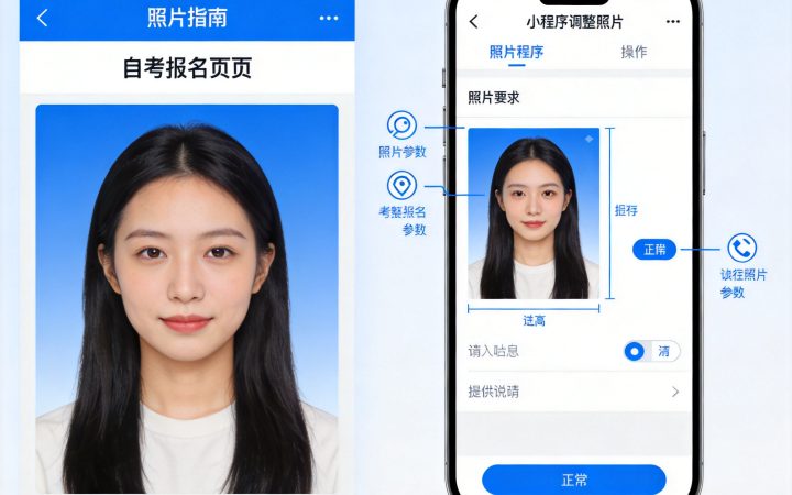 自考报名照片一直审核不通过：2026年自考报名照片审核不通过处理指南内容配图