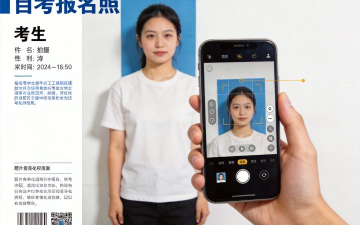 自考报名照片可以美颜吗：2026年自考报名照片美颜要求解答相关场景示意图