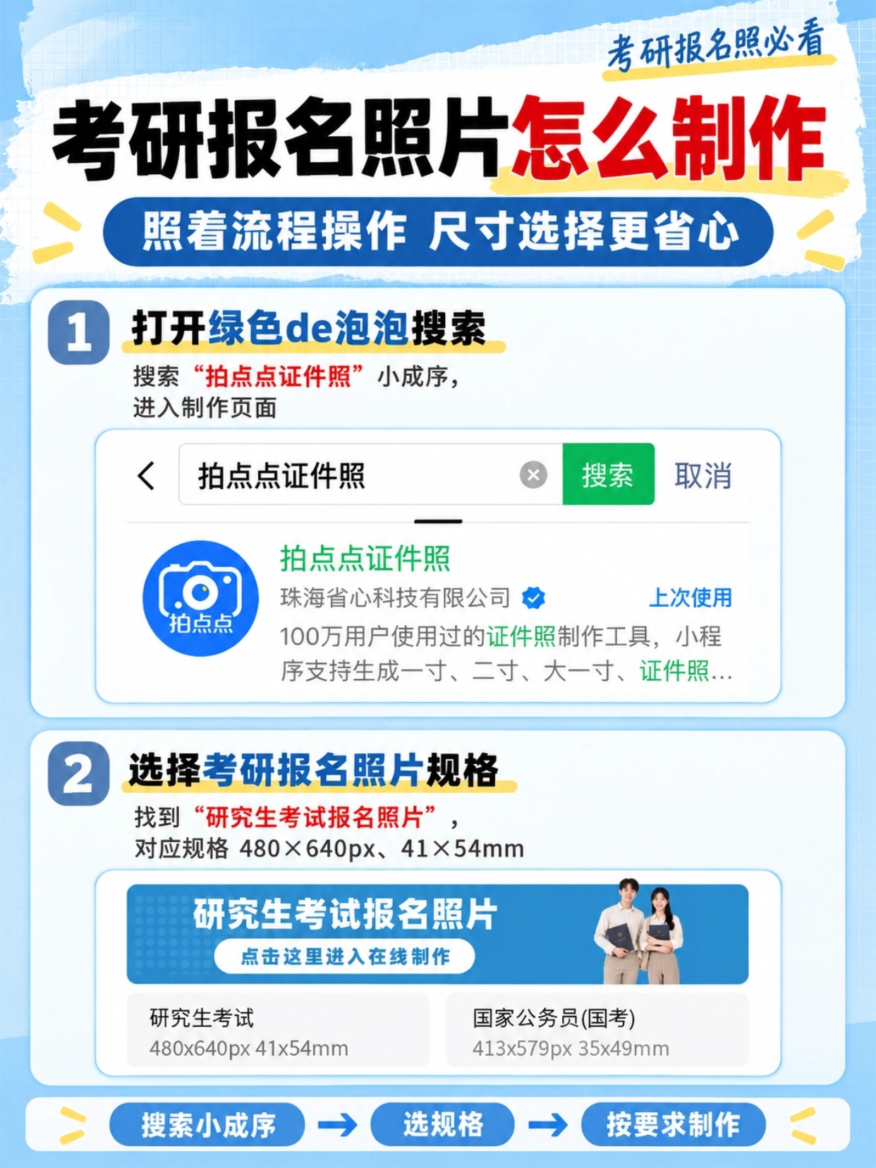 考研证件照手机小程序制作步骤