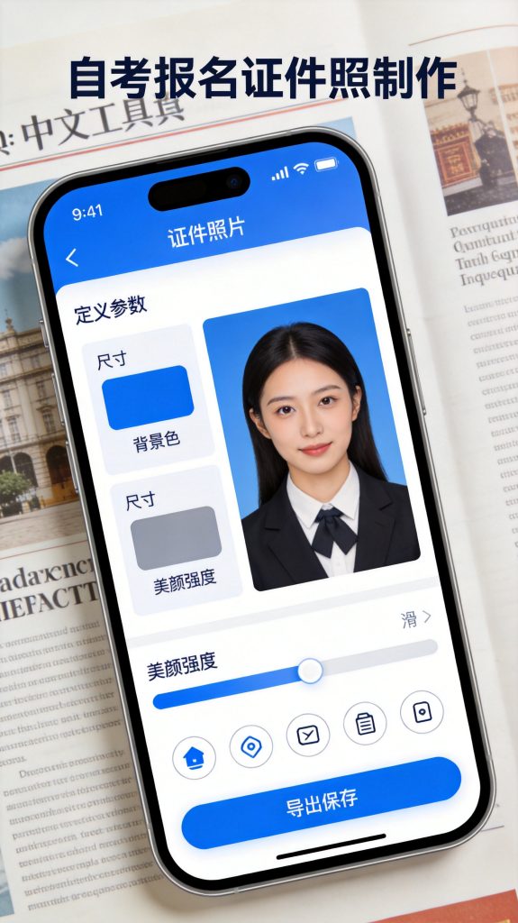 2026自考报名照片怎么用手机在线免费制作符合要求的电子版：2026年四川省高等教育自学考试报名照片手机在线制作指南相关场景示意图