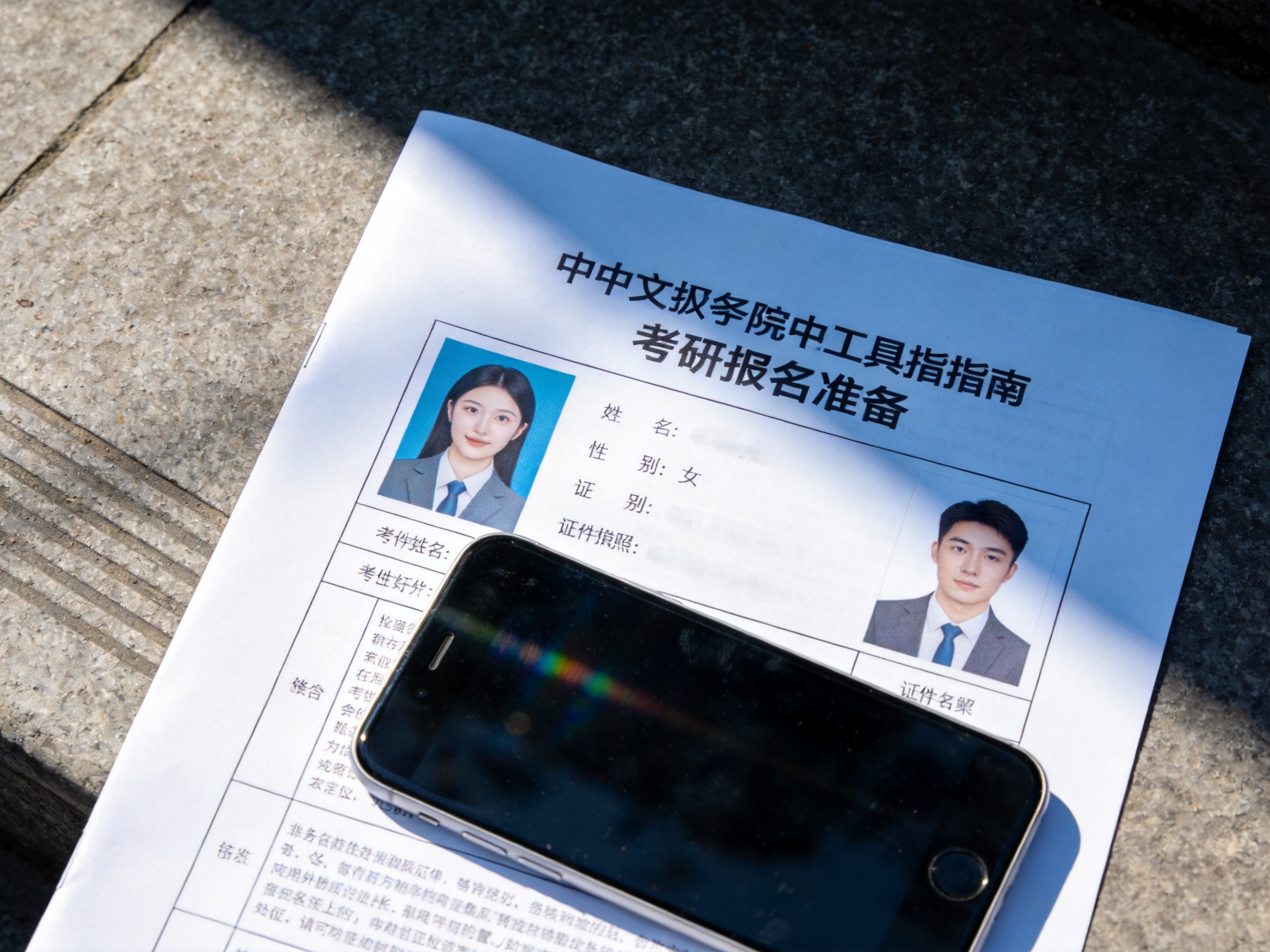 2027研究生报名照片可以翻拍纸质照片吗？清晰度与反光风险分析相关场景示意图