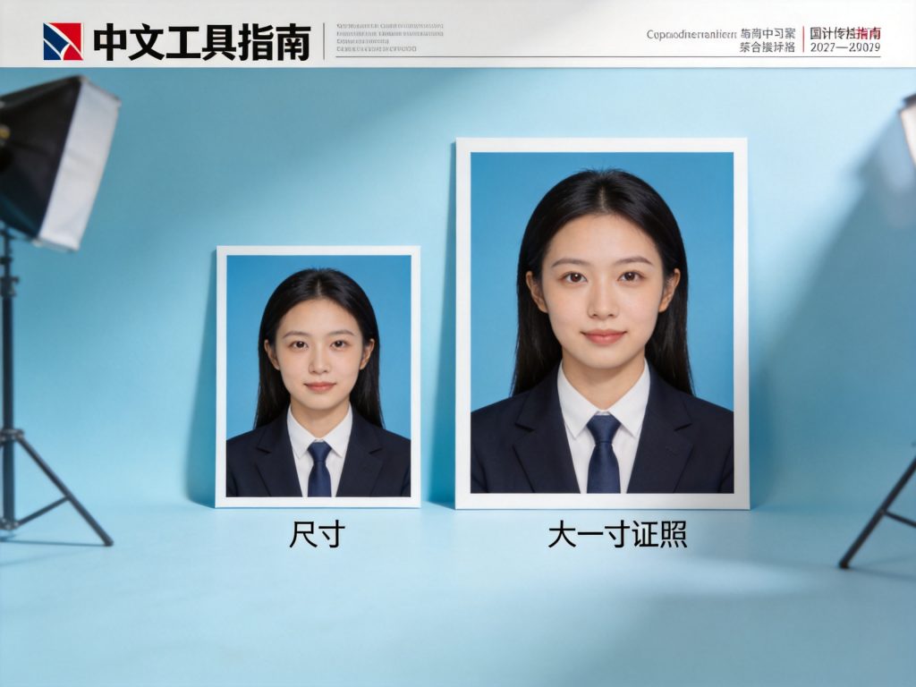 一寸证件照和大一寸证件照有什么区别？尺寸像素与用途对照：2026一寸与大一寸证件照区别 尺寸像素用途对照相关场景示意图